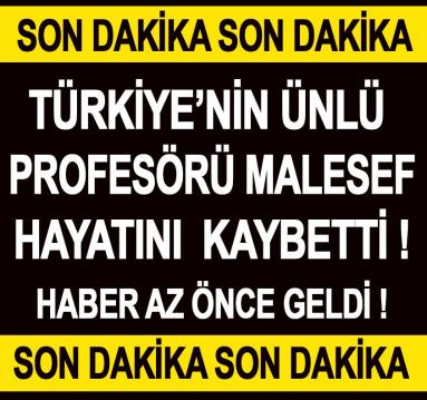 Son dakika. Türkiye'nin ünlü Profesörü malesef h'ayatını kaybetti !