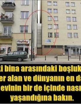 En dar evinin bir de içine bakın