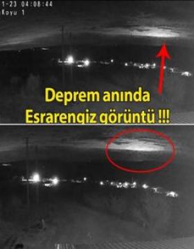Gece gece görüntülendi deprem anında