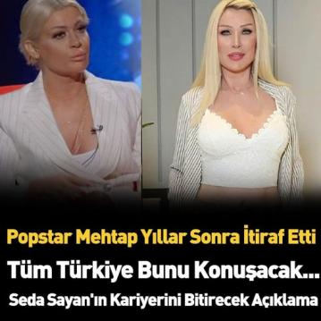 Popstar Mehtap'tan bomba iddia!