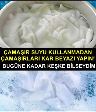 Çamaşır suyuna dokunmadan, beyazlardaki sarı lekeleri yok edip, çamaşırlarınızı kar beyaz yapabilrisiniz.