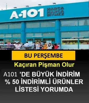 A101 indirimli ürünleri kaçırmayın