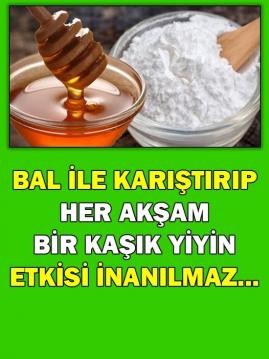 Bal ile Karıştırın Her akşam Bir Kaşık Yiyin