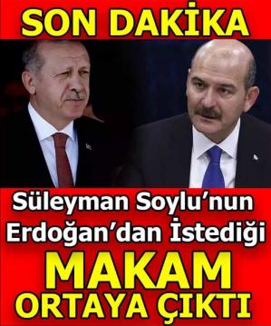 Süleyman Soylu yeni Bir Görev