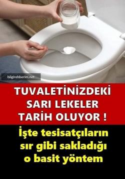 Tuvaletlerdeki sarı lekeleri kar gibi yapacak