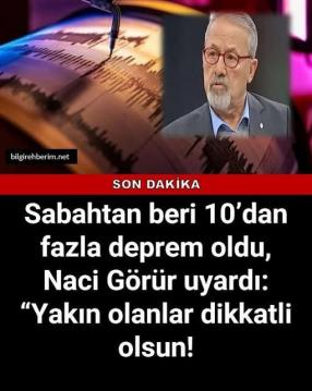 yaşanan depremin ardından uyarılar peş peşe geliyor!