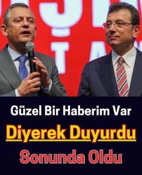 Güzel bir haber geldi