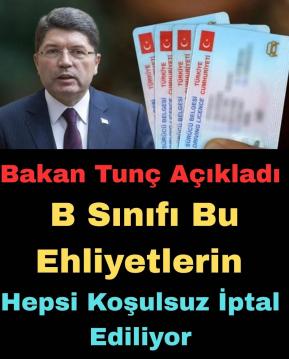 B sınıfı ehliyet sahiplerine