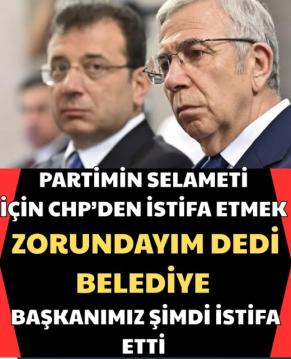 Chp'yi bırakmam gerek artık diyerek açıkladı