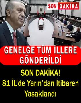 genelde tüm illere gönderildi