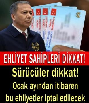 ehliyet sahipleri için Son uyarı