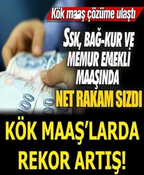 KÖK MAAŞLARDA YENİ DÜZENLEME