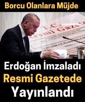 Resmi gazetede yayınladı