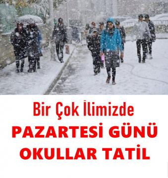 Yarın Eğitim Olmayacak İller