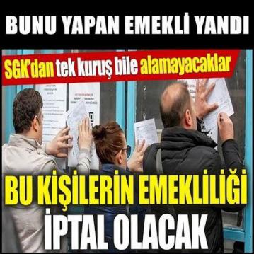 SGK Harekete geçti. Bunu yapan yandı.