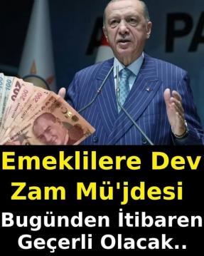 Emekliye müjdeyi erdoğan verdi