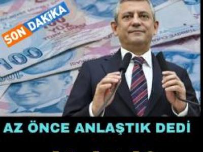 az önce anlaştık dedi