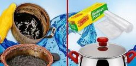 Bu poşet çelik tencere ve çaydanlıkları temizleyecek