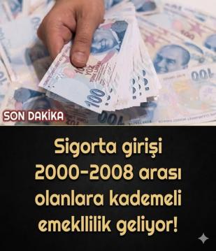 Sigorta girişi 2000-2010-2015 arası olanlara