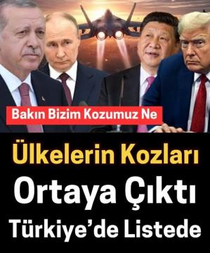 Ülkelerin kozları ortaya çıktı Türkiye'de listede