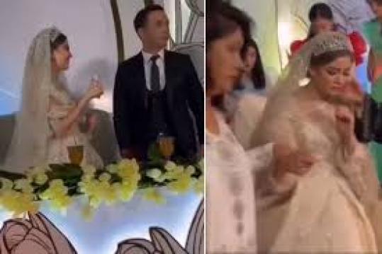 Düğünde dikkat çeken olay
