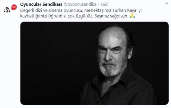 Oyuncu Turhan Kaya hayatını kaybetti
